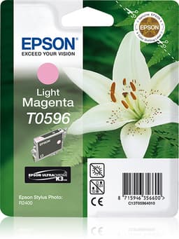 Epson T0596 - Print cartridge - 1 x light magenta - blister with RF alarm