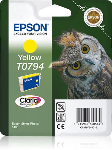 Epson T0794 - Print cartridge - 1 x yellow - blister with RF alarm