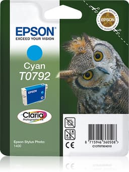 Epson T0792 - Print cartridge - 1 x cyan - blister with RF alarm