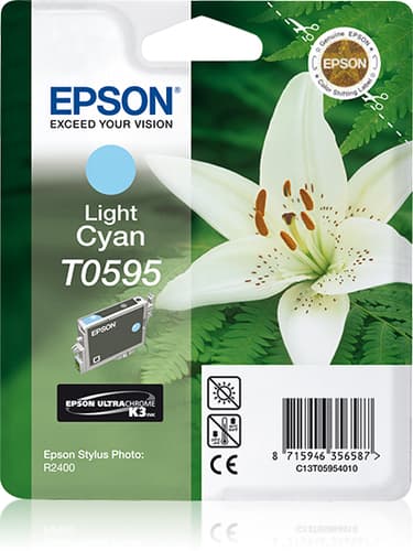 Epson T0595 - Print cartridge - 1 x light cyan - blister with RF alarm