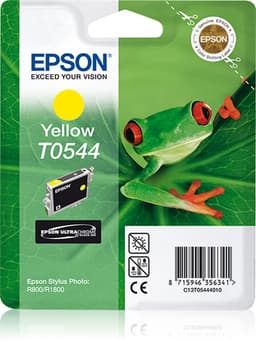 Epson T0544 - Print cartridge - 1 x pigmented yellow - 400 pages - blister with RF alarm