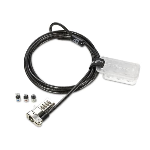 Kensington Universal 3-in-1 Combination Laptop Lock - Resettable - Security cable lock - 1.8 m