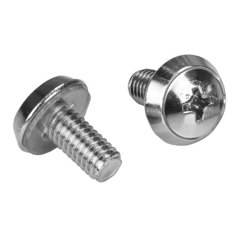 StarTech.com Rack Screws - 20 Pack - Installation Tool - 12 mm M6 Screws - M6 Nuts - Cabinet Mounting Screws and Cage Nuts (CABSCRWM620) - Rack screws and nuts - silver (pack of 20) — view 3