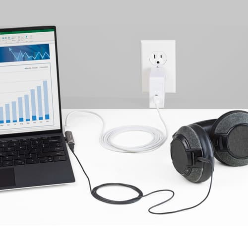 StarTech.com USB C Audio & Charge Adapter, USB-C Audio Adapter with USB-C Audio Headphone/Headset Port and 60W USB Type-C Power Delivery Pass-through Charger, For USB-C Phone/Tablet/Laptop - USB-C Audio/Charging (CDP2CAPDM) - Docking station - USB-C — view 3