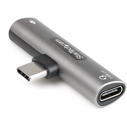 StarTech.com USB C Audio & Charge Adapter, USB-C Audio Adapter with USB-C Audio Headphone/Headset Port and 60W USB Type-C Power Delivery Pass-through Charger, For USB-C Phone/Tablet/Laptop - USB-C Audio/Charging (CDP2CAPDM) - Docking station - USB-C — view 5