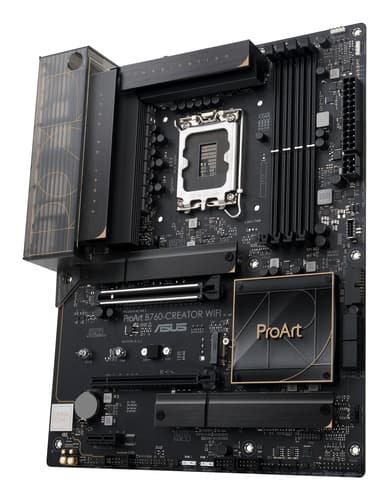 ASUS PROART B760-CREATOR WIFI - Motherboard - ATX - LGA1700 Socket - B760 Chipset - USB-C 3.2 Gen2, USB 3.2 Gen 1, USB-C 3.2 Gen 2x2 - Gigabit LAN, 2.5 Gigabit LAN, Wi-Fi 6, Bluetooth - onboard graphics (CPU required) - HD Audio (8-channel) — view 6