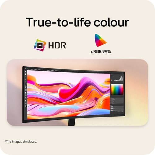 LG UltraWide 34U601B-B - LED monitor - curved - 34" - HDR — view 5