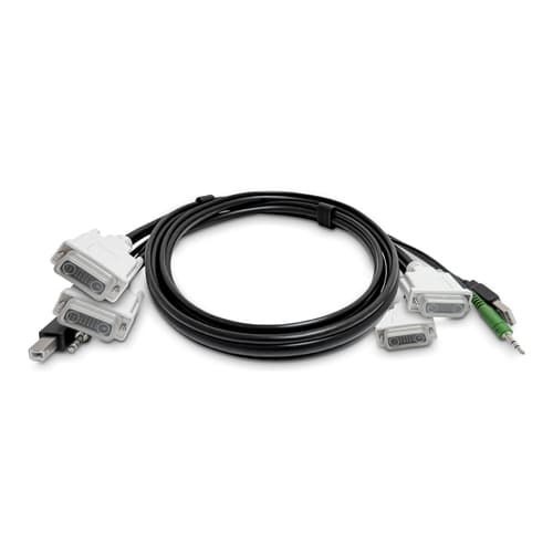 StarTech.com - Keyboard / video / mouse (KVM) cable - TAA Compliant - 3.5mm audio jack, USB Type A, DVI (M) to 3.5mm audio jack, DVI, USB Type B (M)