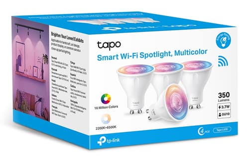 Tapo L630 - LED spot light bulb - GU10 - 3.7 W (equivalent 50 W) - class E - 16 million colours/tunable white - 2200-6500 K (pack of 4) — view 8