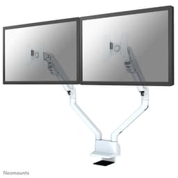 Neomounts FPMA-D750DWHITE2 - Mounting kit (desk mount) - full-motion - for 2 LCD displays - white - screen size: 10"-32" - clamp mountable, grommet