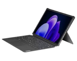 Lenovo Keyboard Pack - Keyboard and folio case (back cover) - with trackpad - POGO pin - storm grey - for Tab P12
