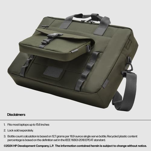 HP - Notebook carrying case - modular - 15.6" - grey, green — view 9