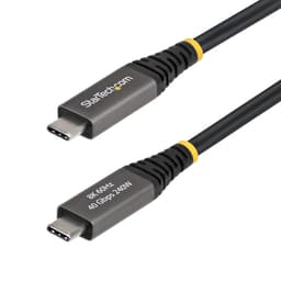 StarTech.com - USB cable - 24 pin USB-C (M) to 24 pin USB-C (M) - USB4 / Thunderbolt / DisplayPort 2.1 - active, up to 40 Gbps data transfer rate, 4K240Hz support, 8K60Hz support, Power Delivery 3.1 support, extended power range (EPR) - black