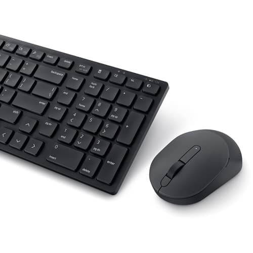 Dell Pro Compact Silent Keyboard and Mouse - KM555 - Keyboard and mouse set - wireless - 2.4 GHz, Bluetooth 5.1 - QWERTY - US International - black - with 3 years NBD Advance Exchange — view 5