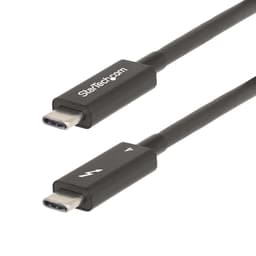 StarTech.com 6ft (2m) Active Thunderbolt 4 Cable, 40Gbps, 100W PD, 4K/8K, Intel Certified, Compatible w/Thunderbolt 3/USB 3.2/DisplayPort (A40G2MB-TB4-CABLE) - USB cable - 24 pin USB-C (M) to 24 pin USB-C (M) - USB 3.2 Gen 2 / USB4 / Thunderbolt 3 / Thunderbolt 4 / DisplayPort 1.4a - 2 m - active, USB Power Delivery (100W), up to 40 Gbps data transfer rate, 8K60Hz support, 4K60Hz support - black
