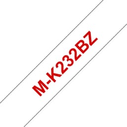 Brother M-K232BZ - Red on white - Roll (1.2 cm x 8 m) 1 cassette(s) non-laminated tape - for P-Touch PT-55, PT-65, PT-75, PT-85, PT-90, PT-BB4