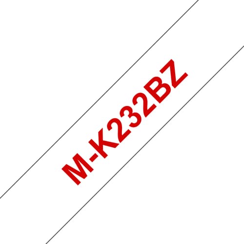 Brother M-K232BZ - Red on white - Roll (1.2 cm x 8 m) 1 cassette(s) non-laminated tape - for P-Touch PT-55, PT-65, PT-75, PT-85, PT-90, PT-BB4