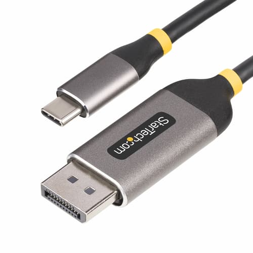 StarTech.com 10ft (3m) USB-C to DisplayPort Adapter Cable, 8K 60Hz - Adapter cable - 24 pin USB-C (M) to DisplayPort (M) latched - USB4 / Thunderbolt 3 / Thunderbolt 4 / DisplayPort 1.4 - 3 m - 8K60Hz support, 4K144Hz support - black, grey