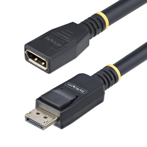 StarTech.com 10ft (3m) DisplayPort 1.4 Extension Cable, DP 1.4, 8K 60Hz - DisplayPort extension cable - DisplayPort (M) to DisplayPort (F) - DisplayPort 1.4 - 3 m - 8K support, bi-directional, halogen-free, passive - black