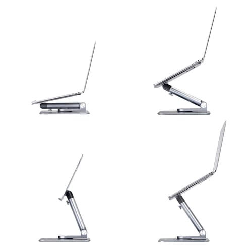 StarTech.com - Notebook stand - 360� swivel, telescopic height adjustment - desktop - silver — view 4