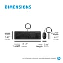 HP 225 - Keyboard and mouse set - USB - black thumbnail 3