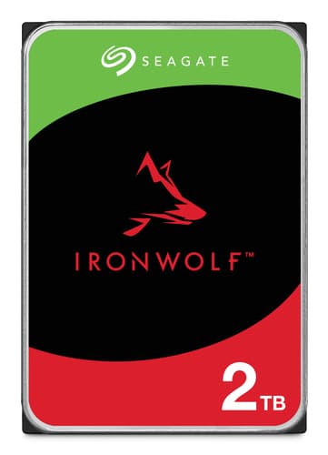 Seagate IronWolf ST2000VN003 - Hard drive - 2 TB - internal - 3.5" - SATA 6Gb/s - 5400 rpm - buffer: 256 MB - with 3 years Seagate Rescue Data Recovery