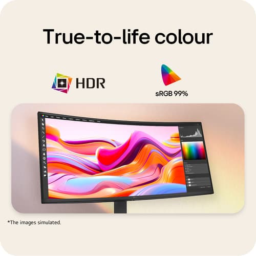 LG UltraWide 34U640B-B - LED monitor - curved - 34" - HDR — view 5