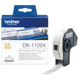 Brother DK-11204 - Black on white - 17 x 54 mm 400 label(s) (1 roll(s) x 400 multi-purpose labels - for Brother QL-1050, 1060, 1110, 500, 550, 560, 570, 580, 600, 650, 700, 710, 720, 820