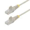 StarTech.com - Patch cable - RJ-45 (M) to RJ-45 (M) - 3.6 mm - UTP - CAT 5/5e/6 - IEEE 802.3bt - halogen-free, snagless, straight - grey thumbnail 1