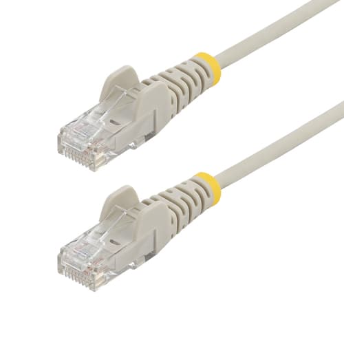 StarTech.com 5m Gray Slim CAT6 Ethernet Cable, Snagless, 28AWG, LSZH - Patch cable - RJ-45 (M) to RJ-45 (M) - 5 m - 3.6 mm - UTP - CAT 5/5e/6 - IEEE 802.3bt - snagless, halogen-free - grey