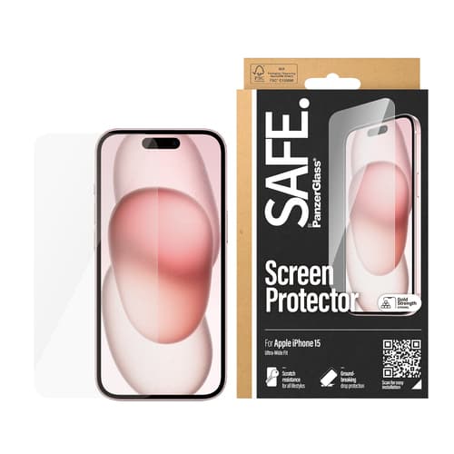 PanzerGlass SAFE. by ® Screen Protector iPhone 15 | Ultra-Wide Fit — view 3