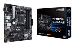 ASUS PRIME B450M-A II - Motherboard - micro ATX - Socket AM4 - AMD B450 Chipset - USB 3.2 Gen 1, USB 3.2 Gen 2 - Gigabit LAN - onboard graphics (CPU required) - HD Audio (8-channel)