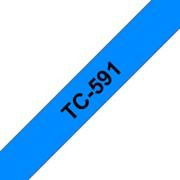 Brother TC591 - 9 mm x black on blue - laminated tape - for P-Touch PT-2000, PT-3000, PT-500, PT-5000, PT-8E