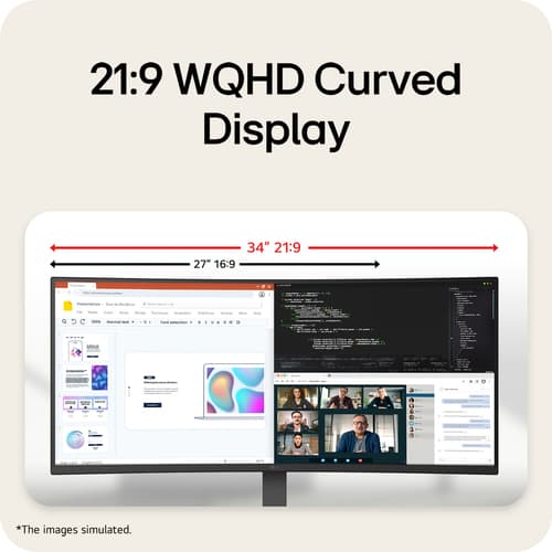 LG UltraWide 34U640B-B - LED monitor - curved - 34" - HDR — view 4