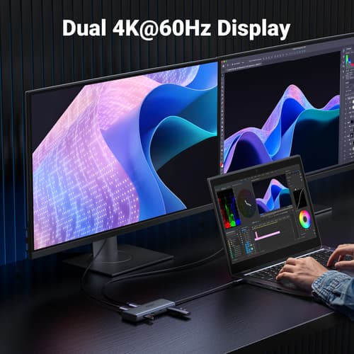 UGREEN 7IN1 DOCK USB-C TO 2 HDMI — view 6