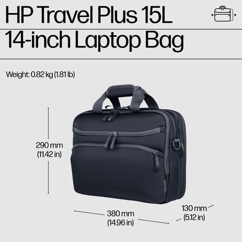 HP TRAVEL PLUS 15L 14 LAPTOP BAG — view 3