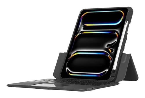 Targus Versavu - Keyboard and folio case - with trackpad - backlit - wireless - Bluetooth 5.0 - QWERTY - Nordic - black — view 5