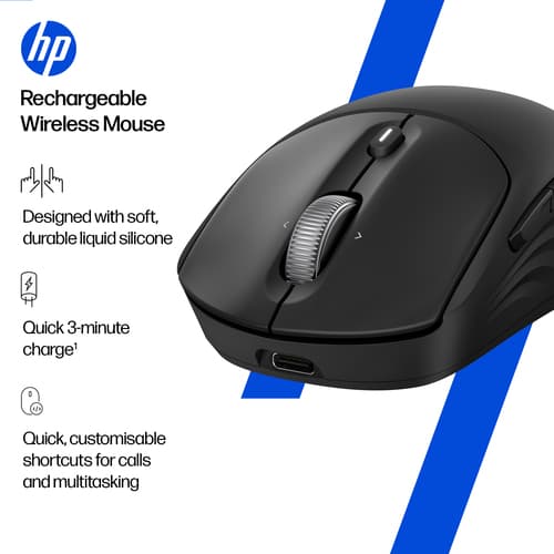 HP 705 - Mouse - rechargeable - wireless — view 3