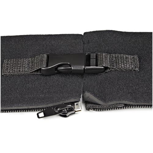 StarTech.com 40" (1m) Neoprene Cable Management Sleeve with Zipper & Buckle, 1.2" (3cm) Diameter, Computer/PC Power/Network/AV Cord Cover/Manager, Flexible Cable Organizer Wrap, Black - Cable Manager Sleeve (WKSTNCMZP) - Cable management sleeve - black - 1 m — view 3