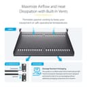 StarTech.com 2-Pack 1U Server Rack Shelf, Vented, 44lb Capacity, 16" Deep (CABSHELF116V2PK) - Rack shelf - black - 1U - 19" (pack of 2) thumbnail 2