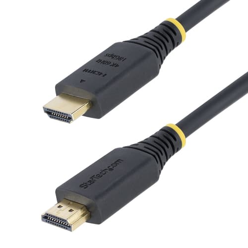 StarTech.com 8ft (2.4m) Premium Certified High Speed HDMI Cable, 4K 60Hz/1440p 144Hz, HDR10/HDCP 2.2/ARC, 18Gbps, UHD HDMI 2.0 Cord for TV/Monitor/Display, TPE Jacket — view 3