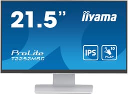 iiyama ProLite T2252MSC-W2 - LED monitor - 21.5" - touchscreen - 1920 x 1080 Full HD (1080p) - IPS - 250 cd/m� - 1000:1 - 5 ms - HDMI, DisplayPort - speakers - white, matte