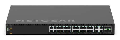NETGEAR M4350-24M4X4V - Switch - L3 - Managed - 24 x 100/1000/2.5G (PoE++) + 4 x 100/1000/2.5G/5G/10G (PoE++) + 4 x 25 Gigabit SFP28 - front to back airflow - desktop, rack-mountable - PoE++ (2520 W)