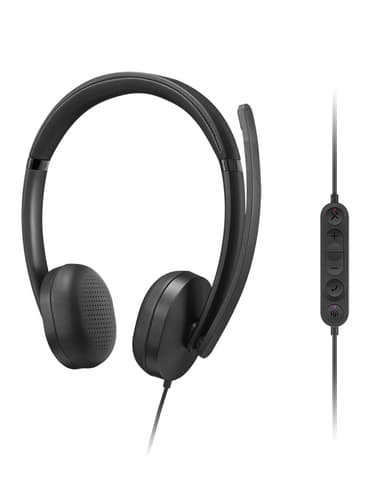 Lenovo 5000 - Headset - on-ear - wired - USB-C - black - Certified for Microsoft Teams — view 6