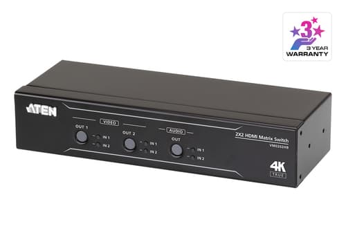 ATEN VM0202HB 2 x 2 - Video/audio switch - desktop, rack-mountable - for VanCryst VS182B