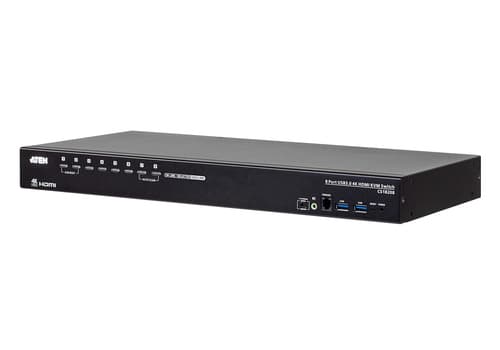 ATEN CS18208 - KVM / audio / USB switch - 8 x KVM / audio / USB - 1 local user - rack-mountable - DC power