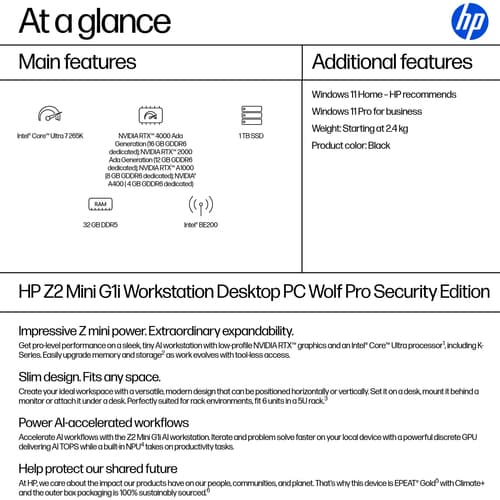 HP Z2 MINI G1I U7-265K 32/1TB W11H — view 4