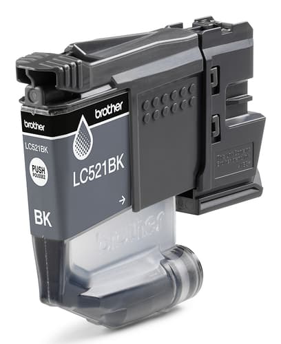 Brother LC521BK - Black - original - pillow pack - ink cartridge - for Brother DCP-J1260W, DCP-J1310DW — view 3