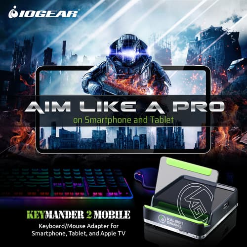 Kaliber Gaming by IOGEAR KeyMander 2 - Keyboard/mouse adapter for mobile phone, tablet, digital multimedia receiver, game controller — view 1