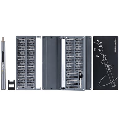 StarTech.com 55-Bit Electric Precision Screwdriver Set - Portable Cordless Battery Powered Bit Driver Kit for Electronics, Laptop, Computers, Tablet & Phone Repairs - Magnetic Work Pad - Electric precision screwdriver - cordless 4 mm - 0.35 N�m - 2 batteries